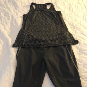 Mid calf yoga pants with matching top